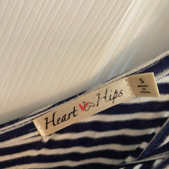 HEART HIPS Floor Length Striped Dress with Adjustable Spaghetti Straps Size S - Picture 3 of 8